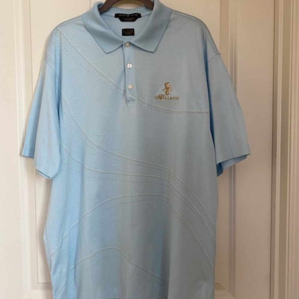 Tiger Woods Nike Polo Shirt ''Bellagio" Pastel Blue Size L  New without tag